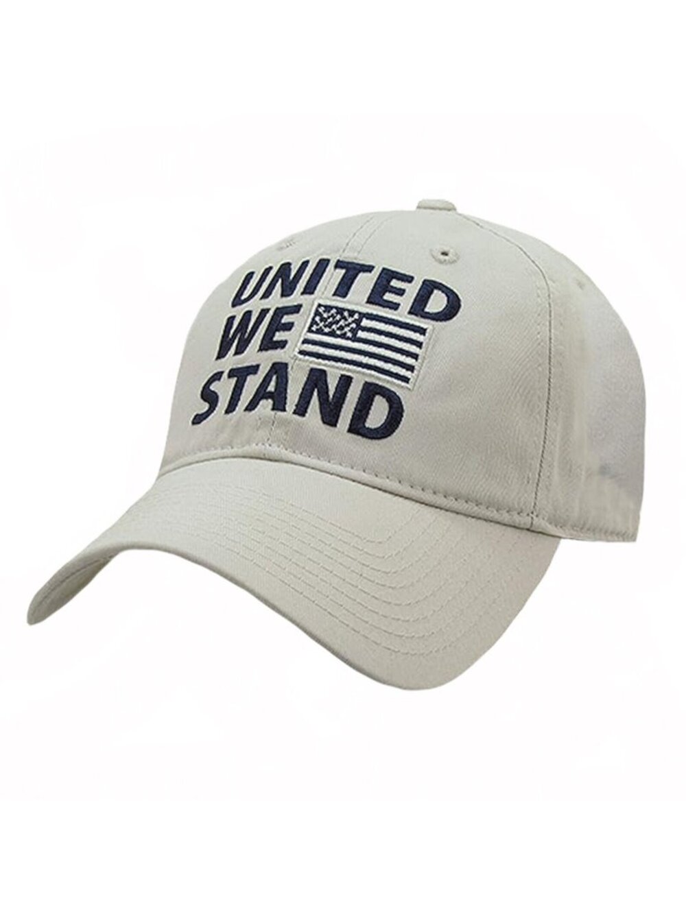 Rapid Dominance Polo Style USA United We Stand Flag Baseball Cap Beige Buckle